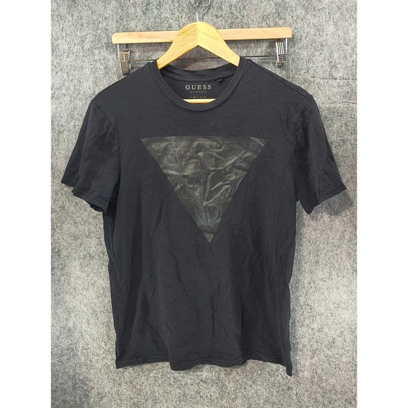 GUESS Men's Size M Black Decal T-Shirt - Picture 1 of 6